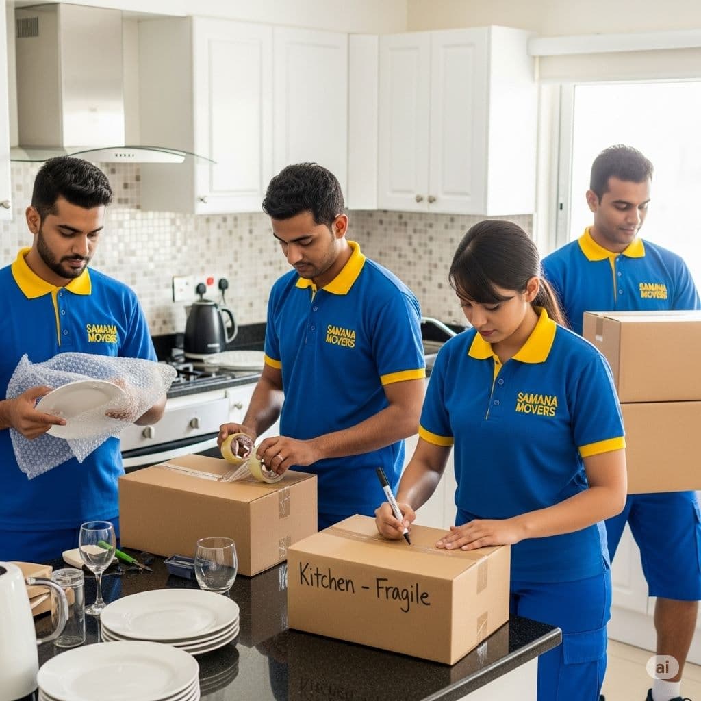 Samana Movers packing services for apartment movers in UAE